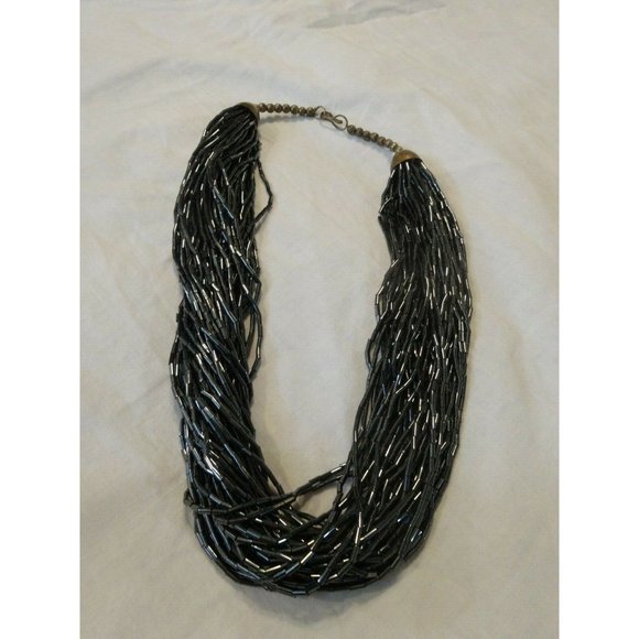 Vintage‎ 80s CHUNKY Sequin Fancy Evening 50 Strand NECKLACE 20" L - Picture 2 of 5